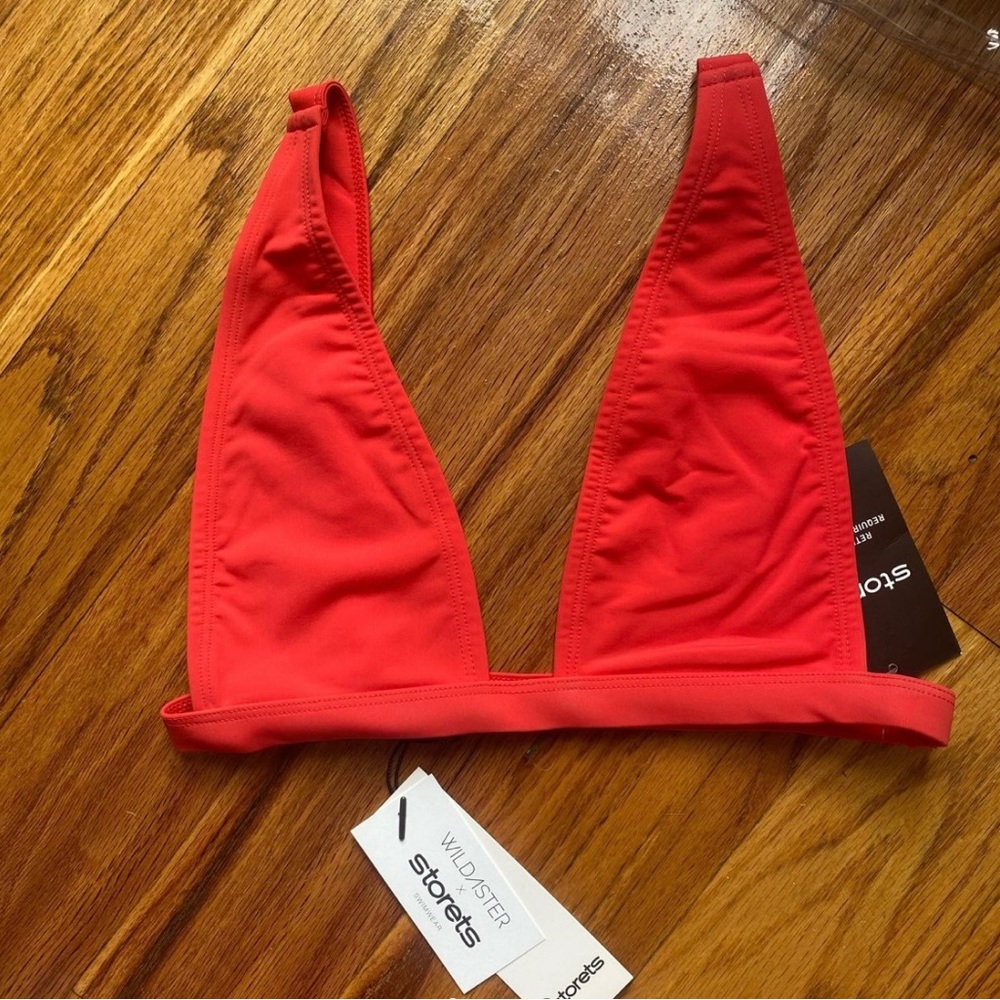 Triangle Red Bikini top via Storets x wildster